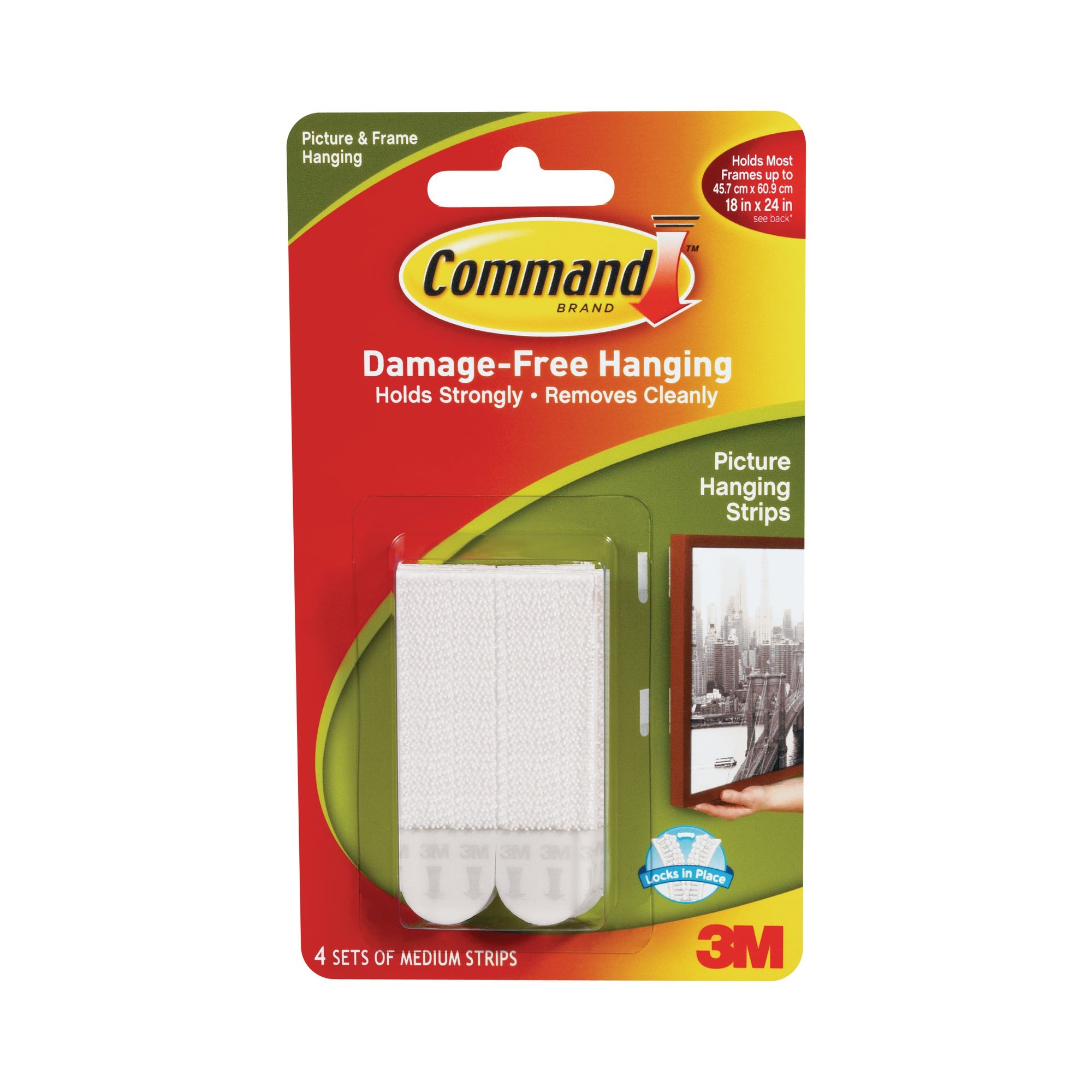 Command Picture Hanging Strips White Medium- Pack of 4